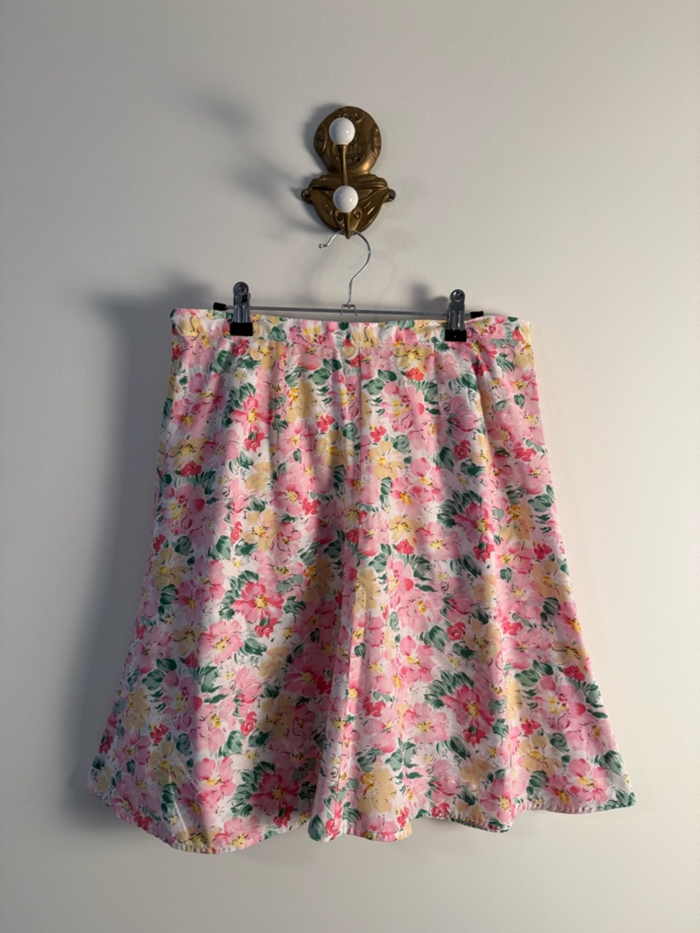 Vintage handmade mini skirt with floral print